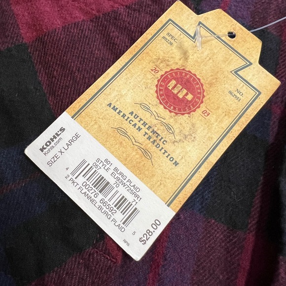 Urban Pipeline Kids Boys XL Plaid Flannel Shirt‎ Long Sleeve Button Up New - Picture 6 of 10